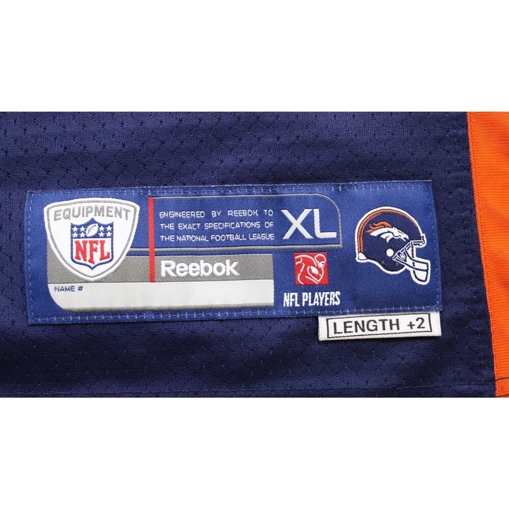 Reebok Brian Dawkins Denver Broncos NFL Equipment Jersey Mens XL Blue 20 +2 - Picture 4 of 12